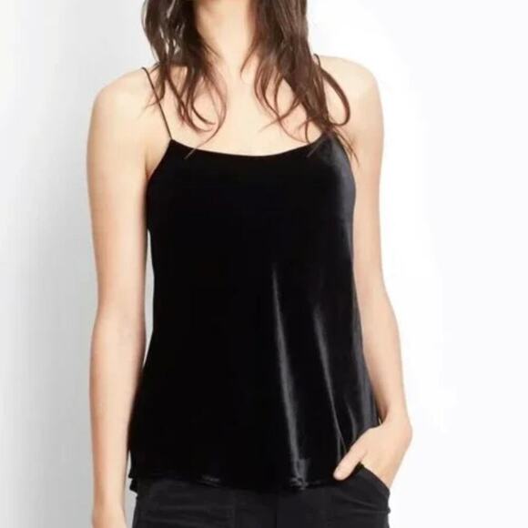 Theory Velvet Cami Tank Top XS Black‎ Velour - Picture 1 of 8